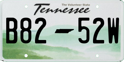 TN license plate B8252W