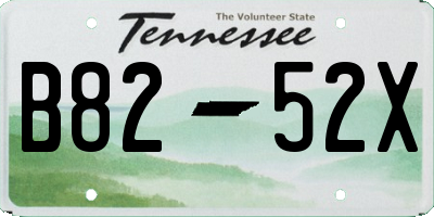 TN license plate B8252X