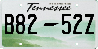 TN license plate B8252Z