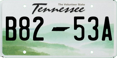 TN license plate B8253A