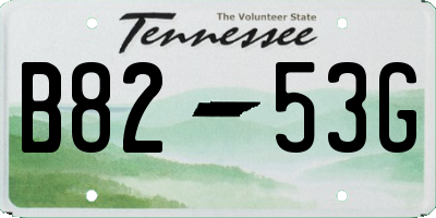 TN license plate B8253G