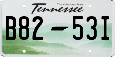 TN license plate B8253I