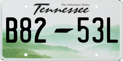 TN license plate B8253L