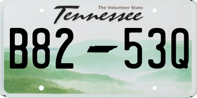 TN license plate B8253Q
