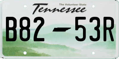 TN license plate B8253R