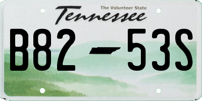 TN license plate B8253S
