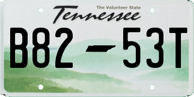 TN license plate B8253T