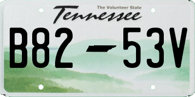 TN license plate B8253V