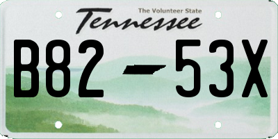 TN license plate B8253X