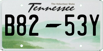 TN license plate B8253Y