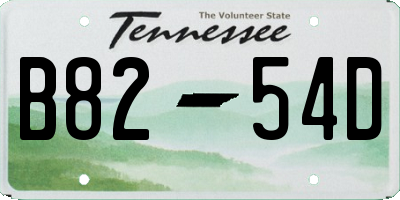 TN license plate B8254D