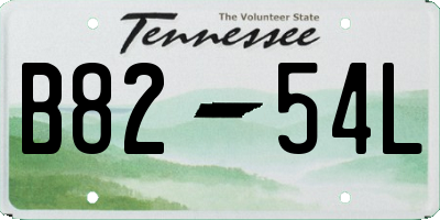 TN license plate B8254L