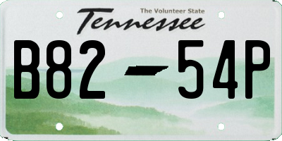 TN license plate B8254P