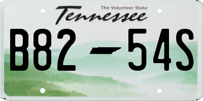 TN license plate B8254S