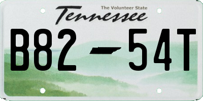 TN license plate B8254T