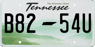TN license plate B8254U