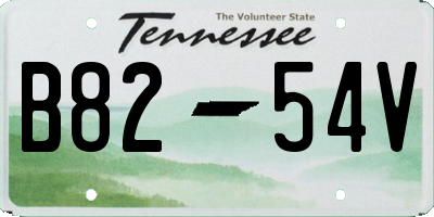 TN license plate B8254V