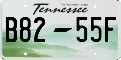 TN license plate B8255F