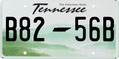 TN license plate B8256B