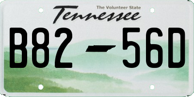 TN license plate B8256D