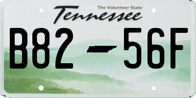 TN license plate B8256F