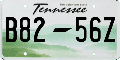 TN license plate B8256Z