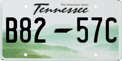 TN license plate B8257C