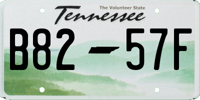 TN license plate B8257F