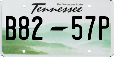 TN license plate B8257P