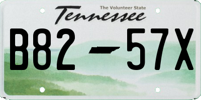 TN license plate B8257X