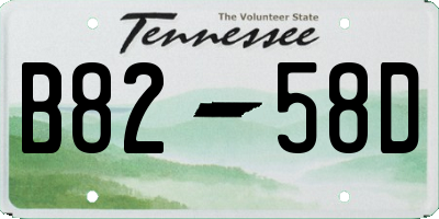 TN license plate B8258D