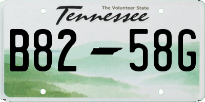 TN license plate B8258G