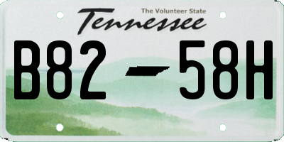 TN license plate B8258H