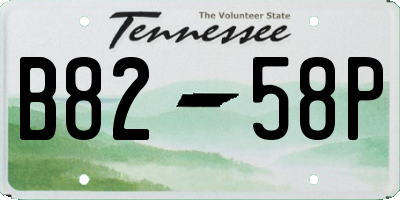 TN license plate B8258P