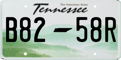 TN license plate B8258R