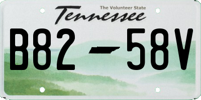 TN license plate B8258V