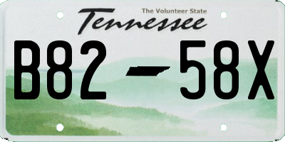 TN license plate B8258X