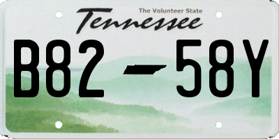 TN license plate B8258Y