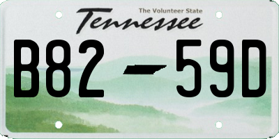 TN license plate B8259D