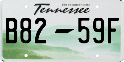 TN license plate B8259F
