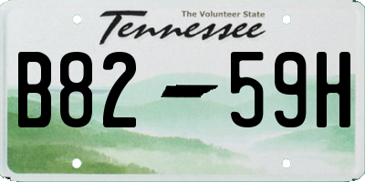 TN license plate B8259H