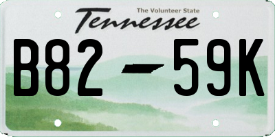 TN license plate B8259K