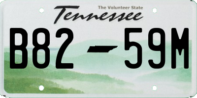 TN license plate B8259M