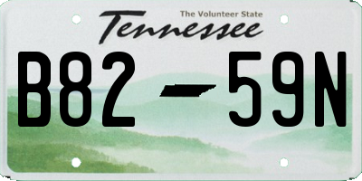 TN license plate B8259N