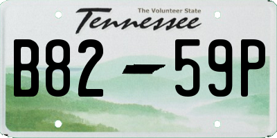 TN license plate B8259P