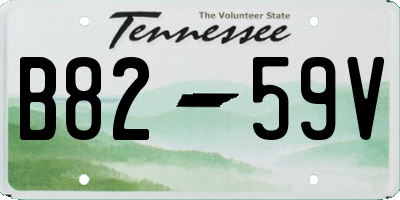 TN license plate B8259V