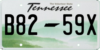 TN license plate B8259X