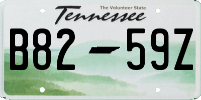 TN license plate B8259Z
