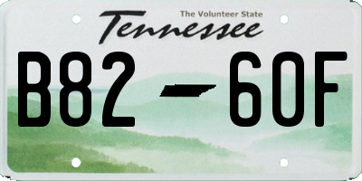 TN license plate B8260F