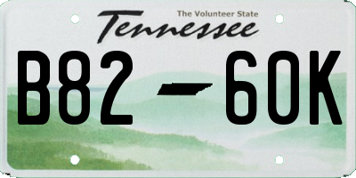 TN license plate B8260K